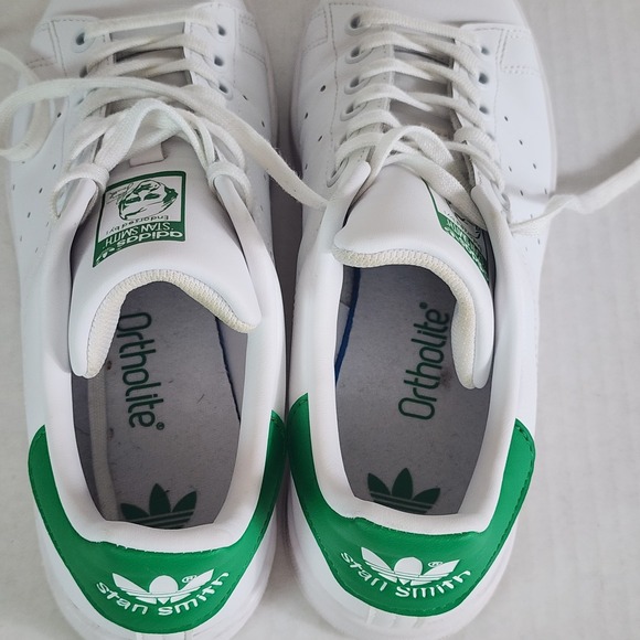 Adidas Stan Smith Shoes Mens Size 6.5  White Green Leather Sneakers‎ Art# M20605 - Picture 6 of 8